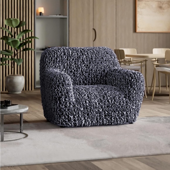 Chair Cover - Stretch Velvet Armchair Slipcover - Picture 2 of 9